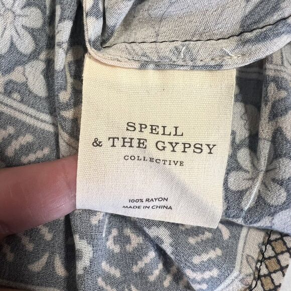 Spell and The Gypsy Sz XS Amethyst Playdress Floral Long Sleeve in Nightfall - Picture 10 of 14